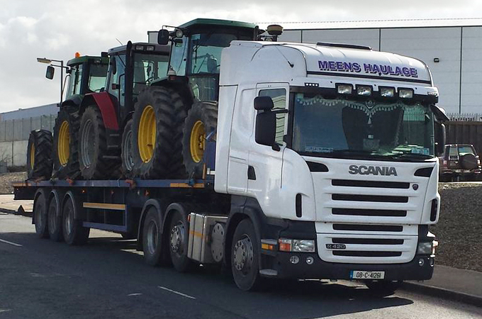 Meens Haulage Transporting Tractors
